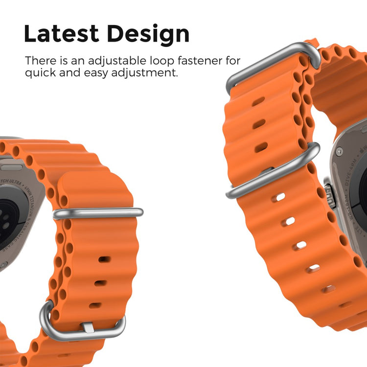 Remarkably Tough Apple Smartwatch Silicone Universel Strap - Orange#serie_8