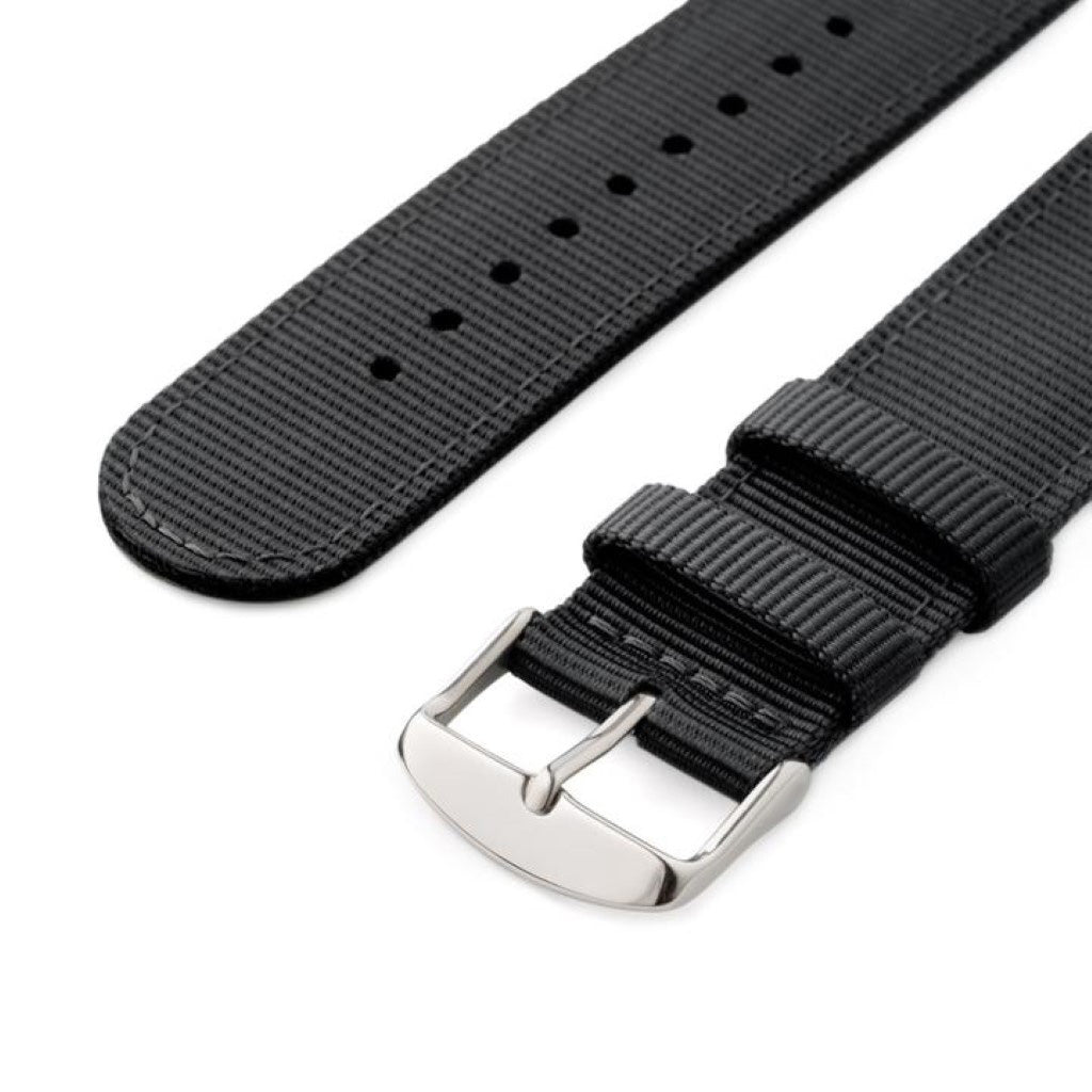 Vildt slidstærk Skagen Hagen Nylon Rem - Sort#serie_c007