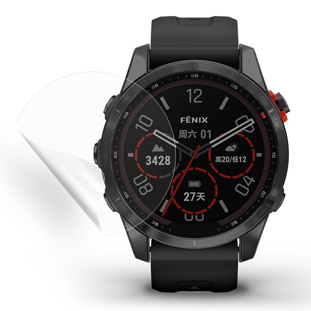 Silikone Skærmbeskytter passer til Garmin Fenix 7S - Gennemsigtig#serie_335