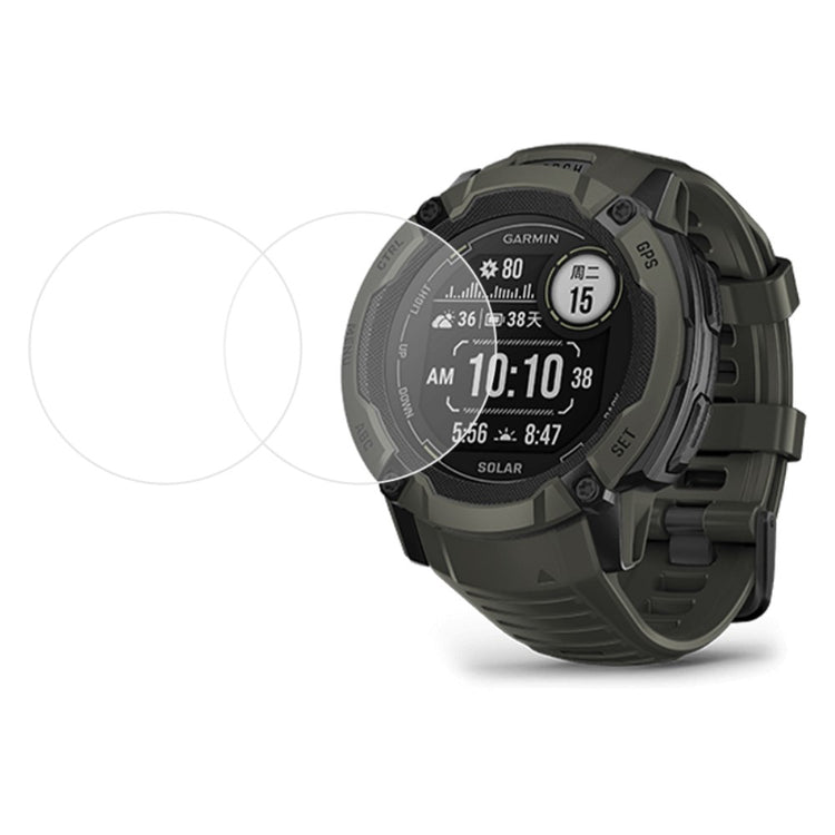 2stk Hærdet Glas Skærmbeskytter passer til Garmin Instinct 2X - Gennemsigtig#serie_339