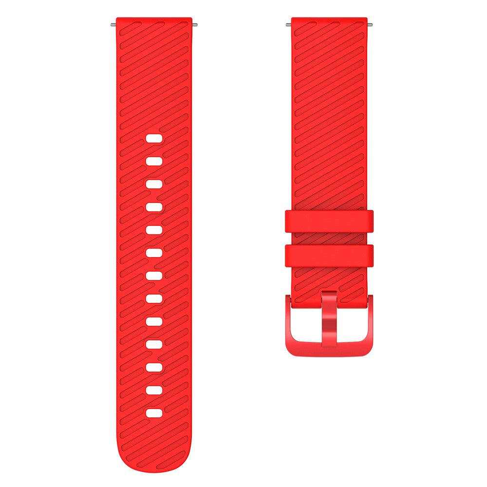 Rigtigt Sejt Silikone Universal Rem passer til Smartwatch - Rød#serie_5