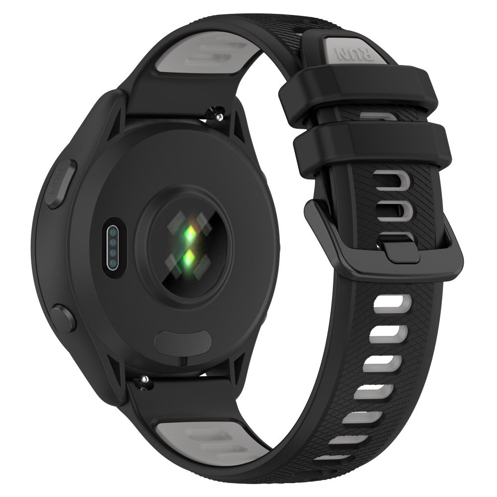 20mm Universal dual color silicone strap - Black / Grey#serie_8