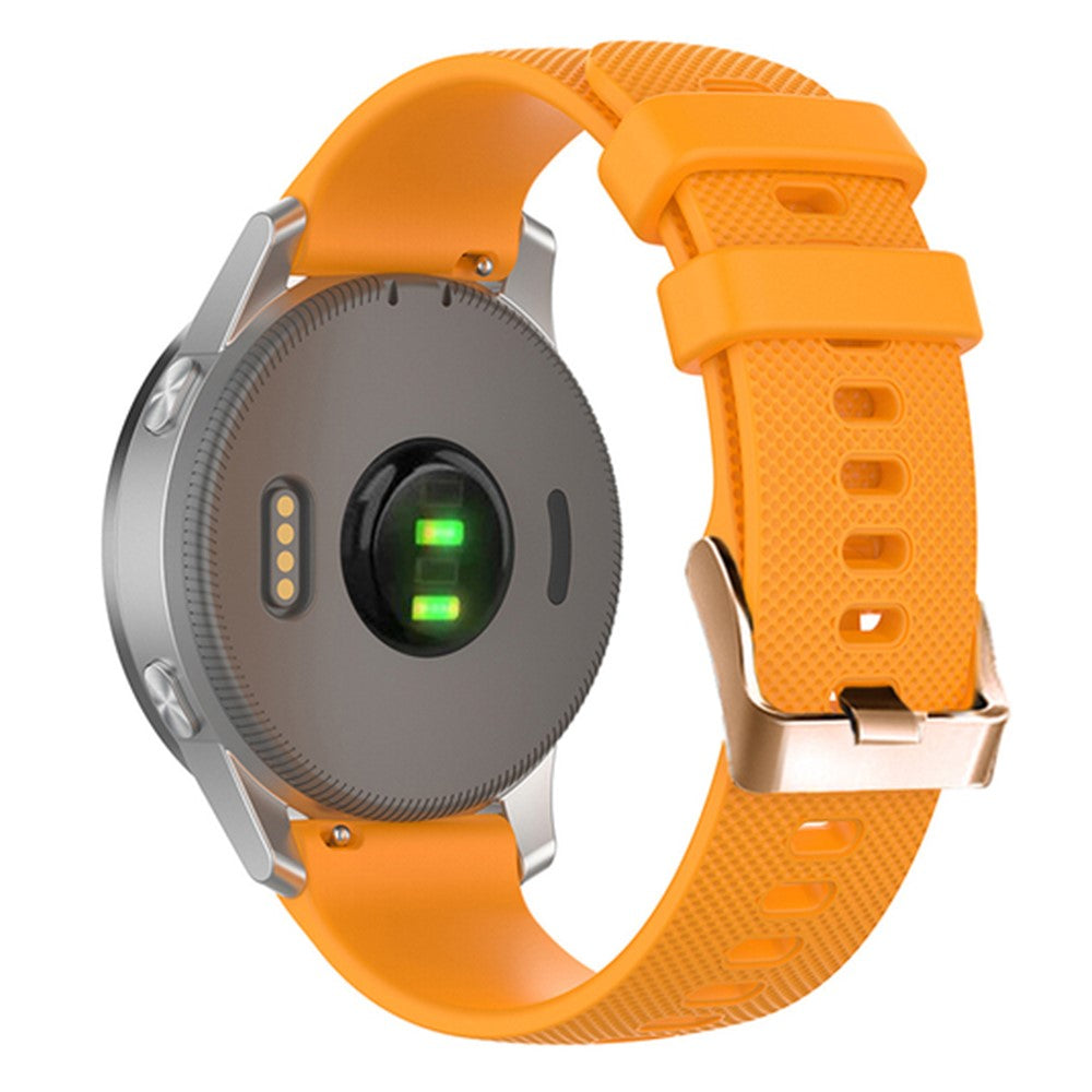 20mm Universal texture pattern silicone strap - Orange#serie_3