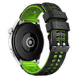 22mm Universal silicone textured strap - Black / Green