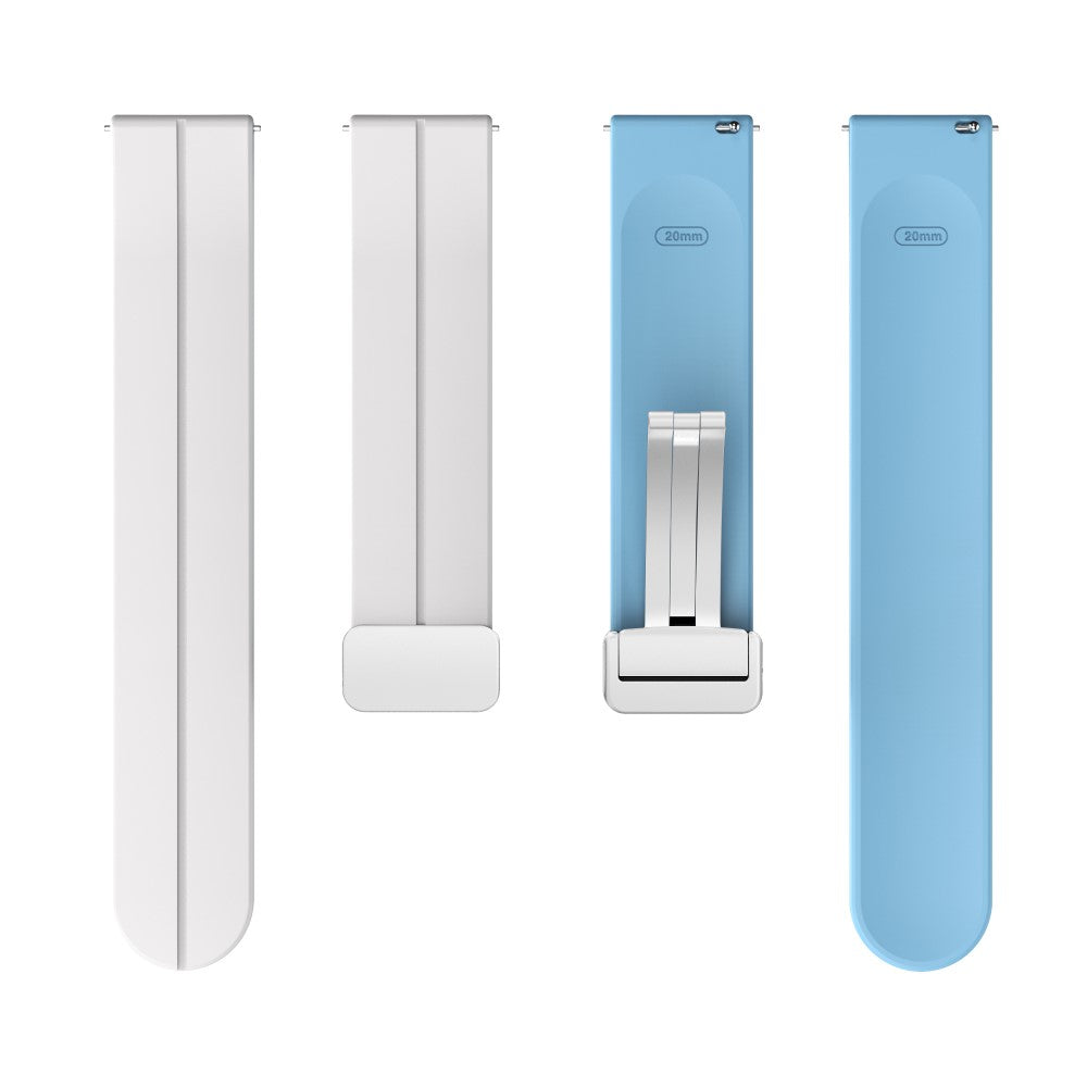Rigtigt Fint Silikone Universal Rem passer til Smartwatch - Hvid#serie_2