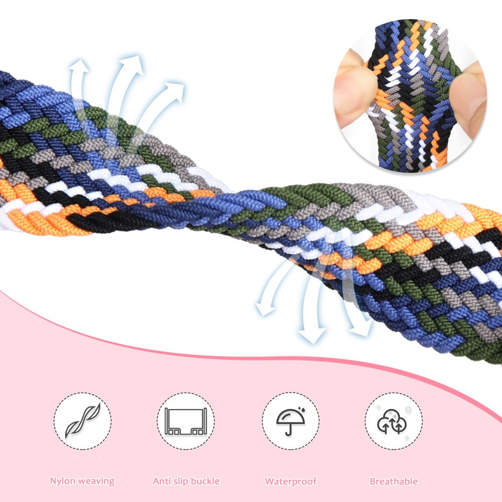 Super Pænt Nylon Universal Rem passer til Smartwatch - Rød#serie_5