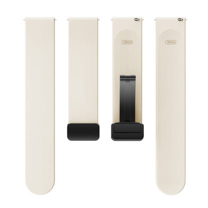 Mega Sejt Silikone Universal Rem passer til Smartwatch - Hvid#serie_12
