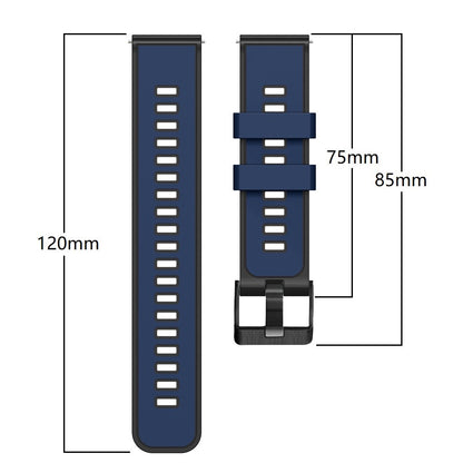 Glimrende Silikone Universal Rem passer til Smartwatch - Blå#serie_1