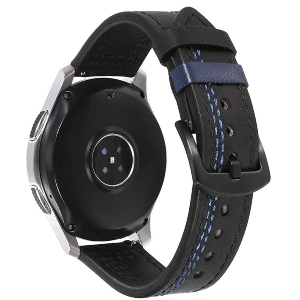 22mm Universal leather strap - Blue / Blue Stitch#serie_6