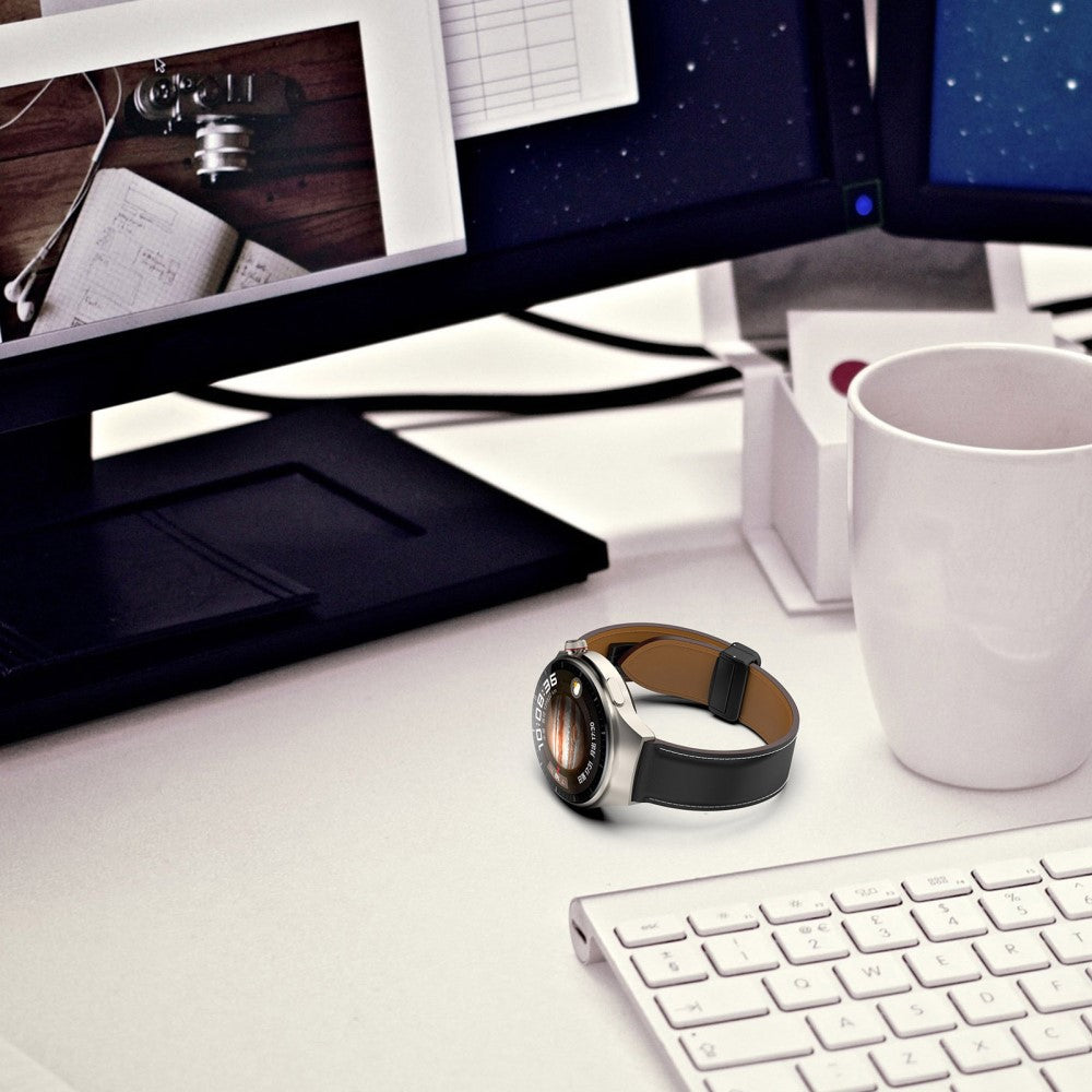 Helt Vildt Flot Ægte Læder Universal Rem passer til Smartwatch - Orange#serie_2