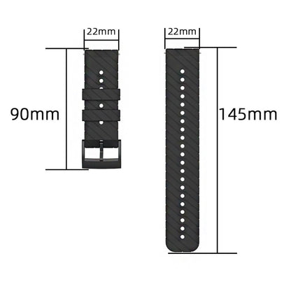 22mm Universal twill texture silicone strap - Midnight Blue#serie_6
