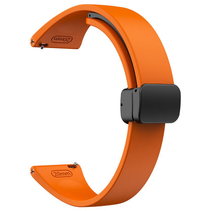 20mm Universal silicone strap with black buckle - Orange#serie_3