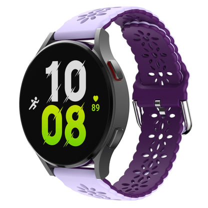 Rigtigt Godt Metal Og Silikone Universal Rem passer til Smartwatch - Lilla#serie_3