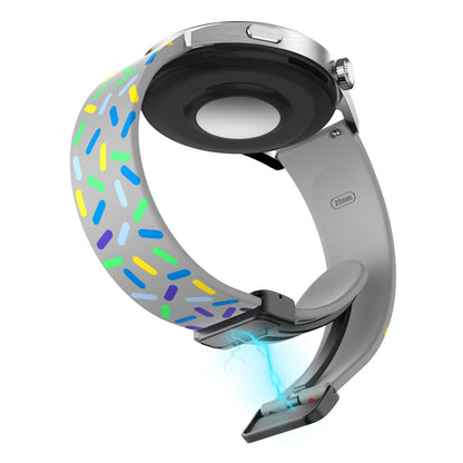 Super Holdbart Metal Og Silikone Universal Rem passer til Smartwatch - Sølv#serie_5