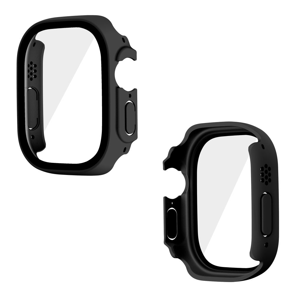 Mega Flot Apple Watch Ultra Cover med Skærmbeskytter i Plastik og Hærdet Glas - Sort#serie_2