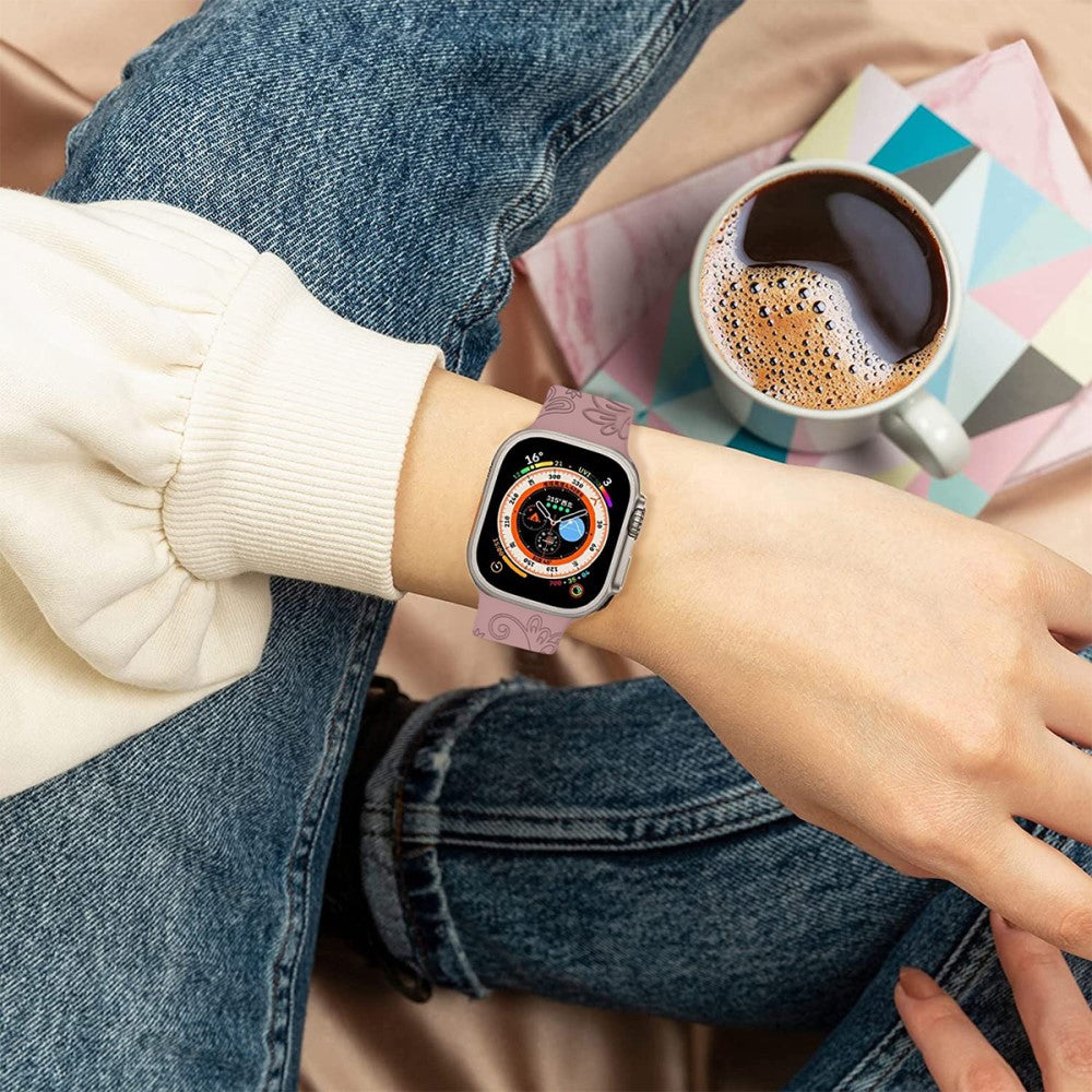 Super Smuk Silikone Rem passer til Apple Watch Ultra - Brun#serie_2
