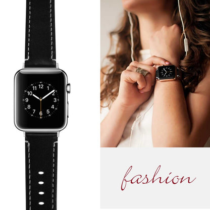 Ægte læder Cover passer til Apple Watch Ultra - Sort#serie_4