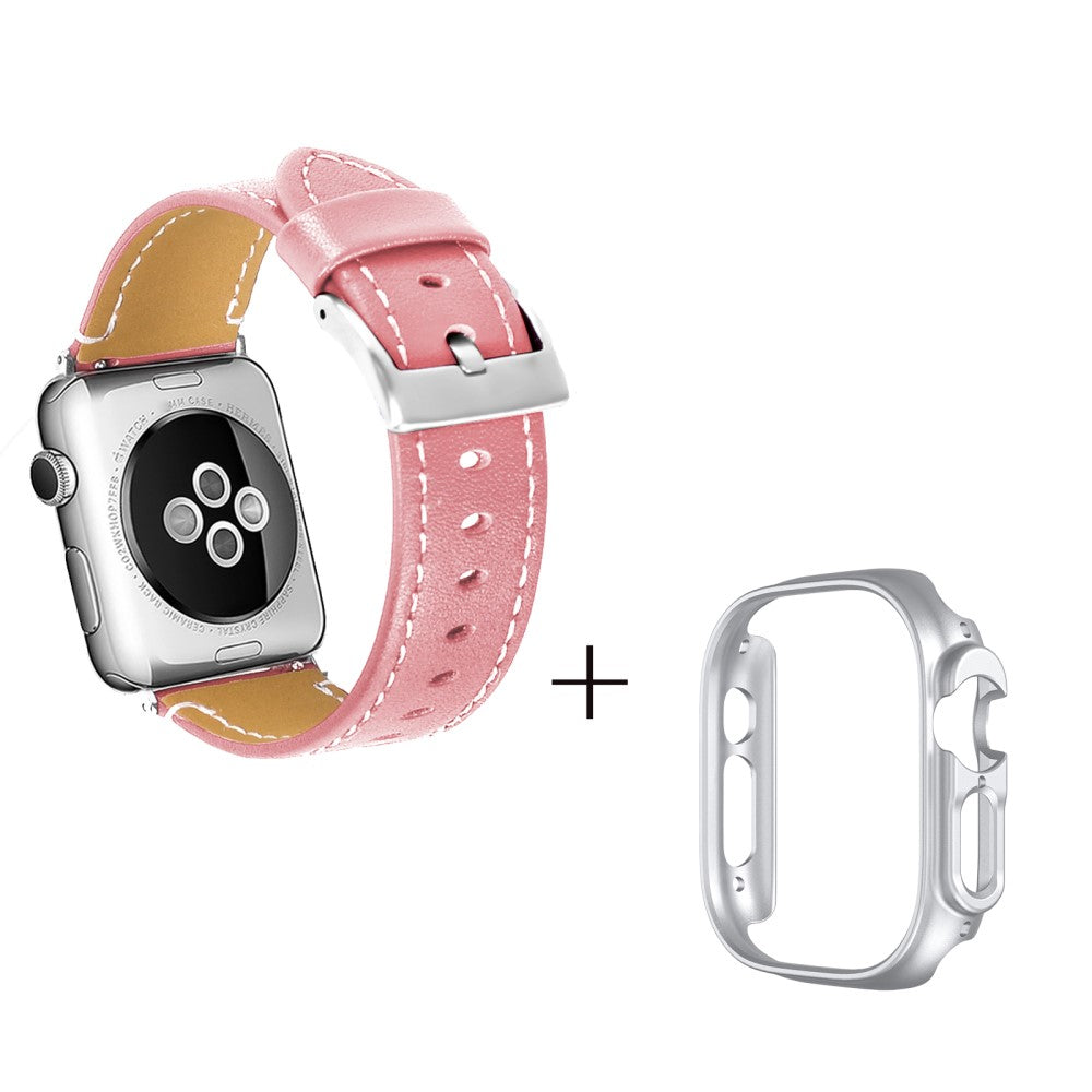 Ægte læder Cover passer til Apple Watch Ultra - Pink#serie_7