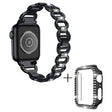Apple Watch Ultra rhinestone décor alloy strap with cover - Rose Gold