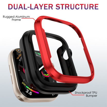 Apple Watch Series 8 (41mm) / Apple Watch Series 7 41mm  Metal Bumper  - Rød#serie_5