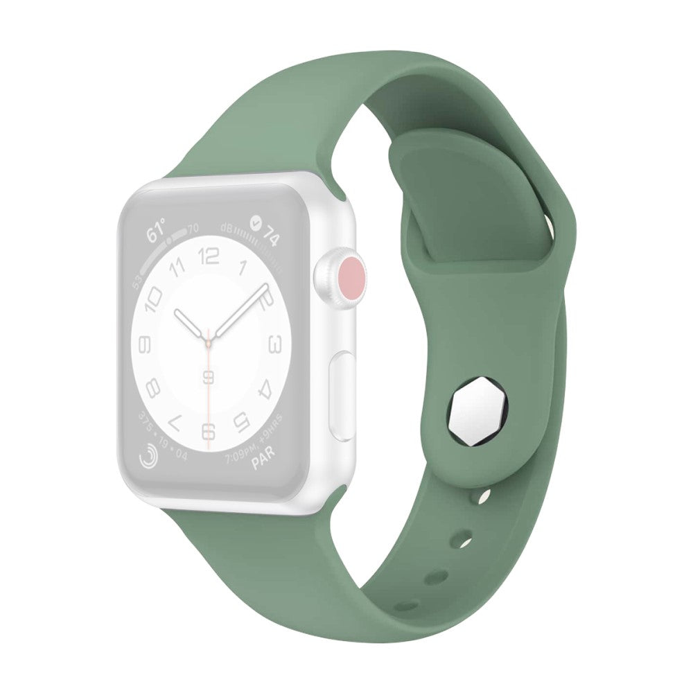 Vildt Fantastisk Silikone Universal Rem passer til Apple Smartwatch - Grøn#serie_6