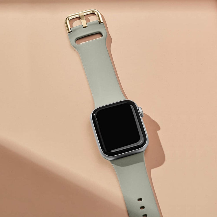 Helt Vildt Rart Silikone Universal Rem passer til Apple Smartwatch - Sølv#serie_8