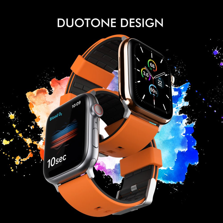 Super Pænt Silikone Universal Rem passer til Apple Smartwatch - Orange#serie_1