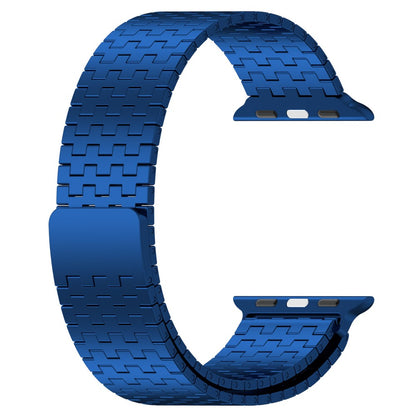 Rigtigt Elegant Metal Universal Rem passer til Apple Smartwatch - Blå#serie_3
