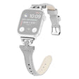 Super Cool Apple Smartwatch Echtes Leder Und Strass Universell Armband