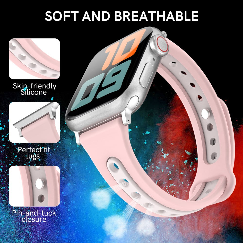 Vildt Fantastisk Silikone Universal Rem passer til Apple Smartwatch - Rød#serie_2