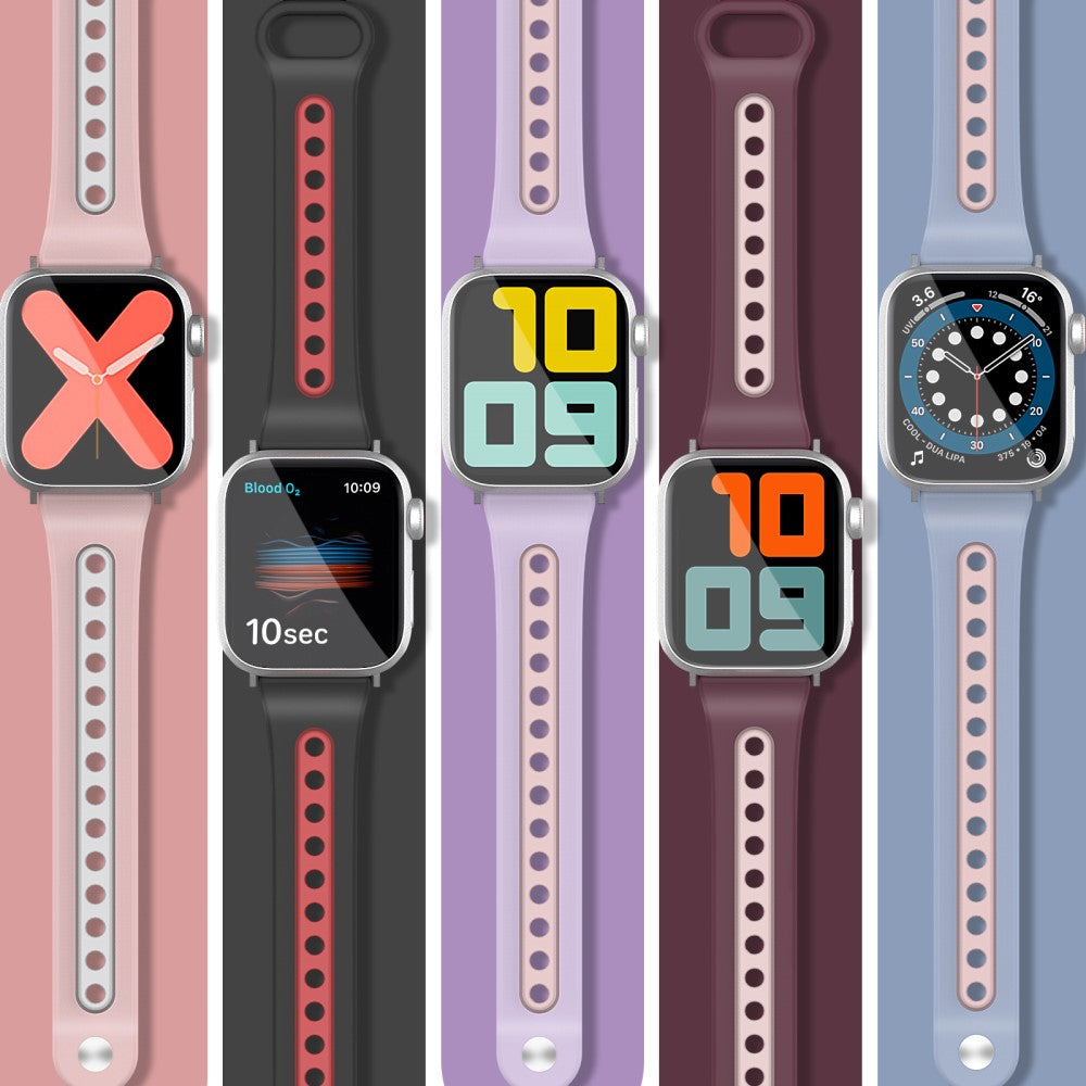 Vildt Fantastisk Silikone Universal Rem passer til Apple Smartwatch - Pink#serie_3