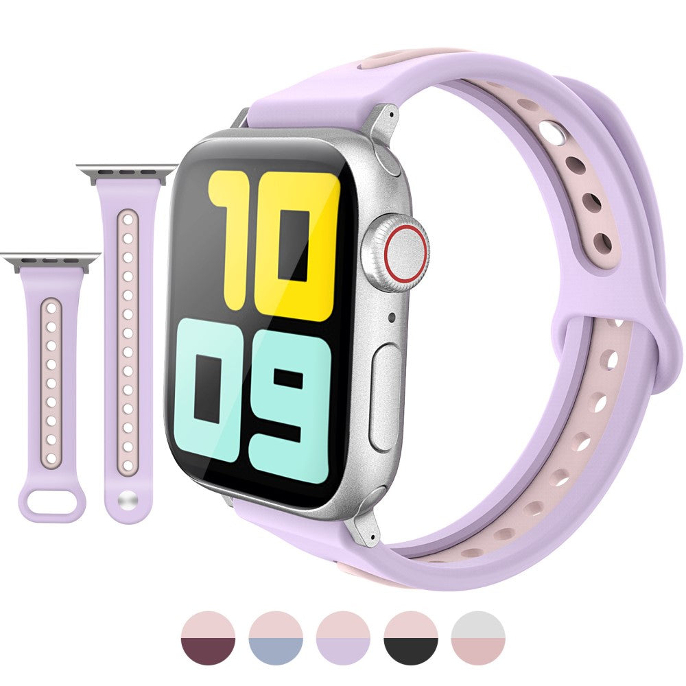 Vildt Fantastisk Silikone Universal Rem passer til Apple Smartwatch - Lilla#serie_4