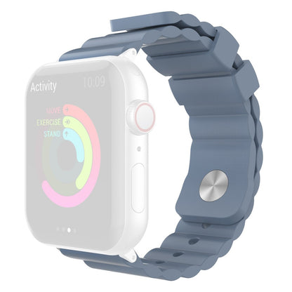 Rigtigt Slidstærk Silikone Universal Rem passer til Apple Smartwatch - Blå#serie_1