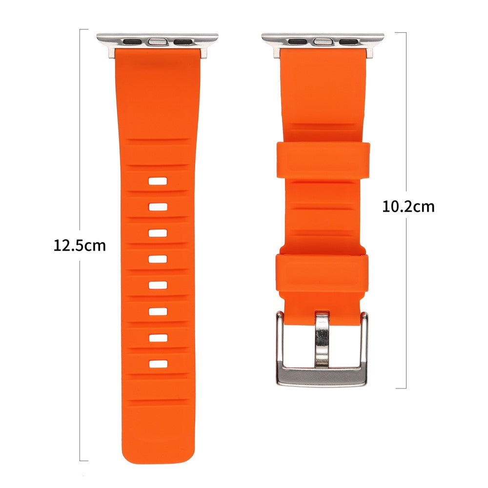 Meget Holdbart Silikone Universal Rem passer til Apple Smartwatch - Sølv#serie_10