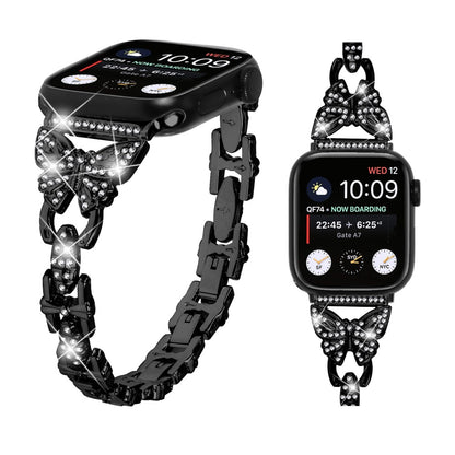 Flot Metal Universal Rem passer til Apple Smartwatch - Sort#serie_1