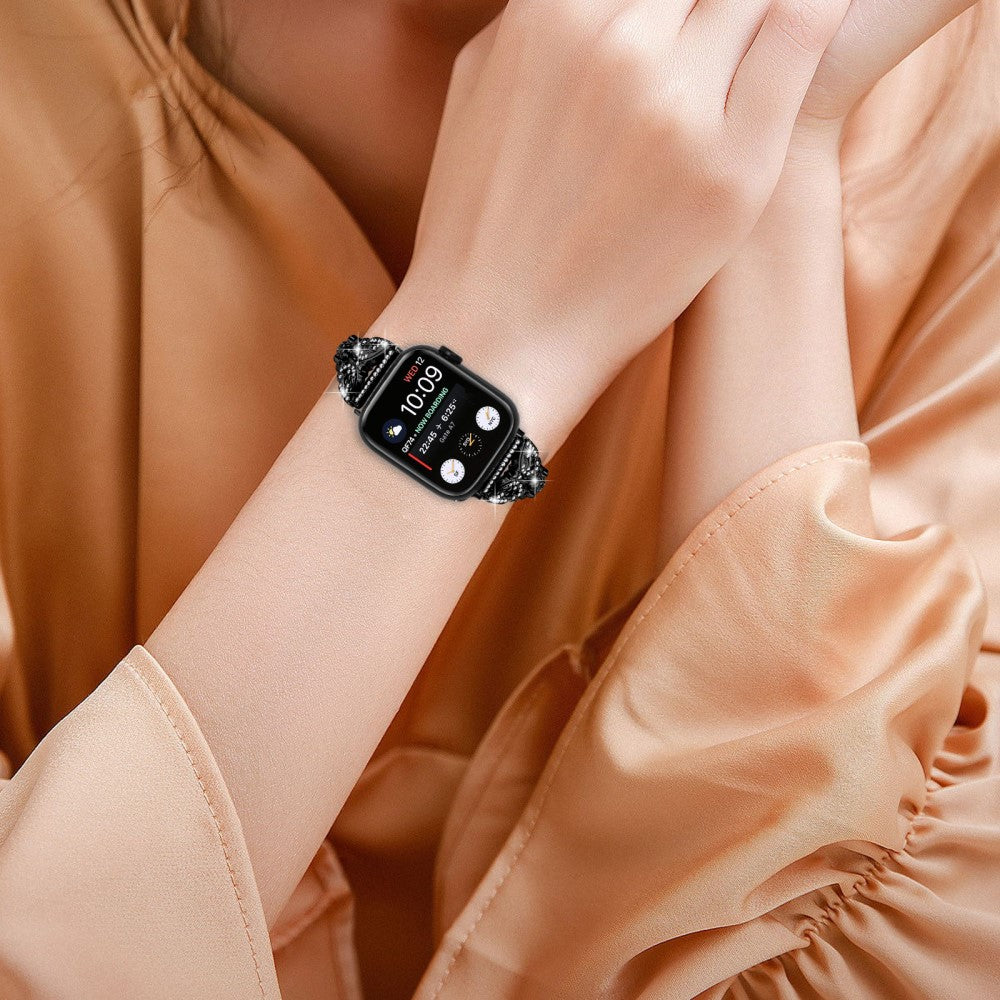 Flot Metal Universal Rem passer til Apple Smartwatch - Sort#serie_1