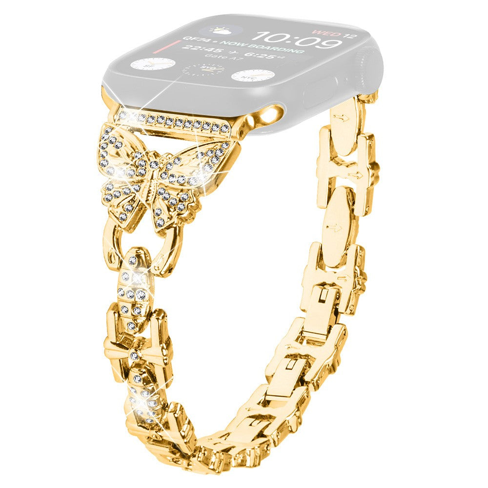 Flot Metal Universal Rem passer til Apple Smartwatch - Guld#serie_2