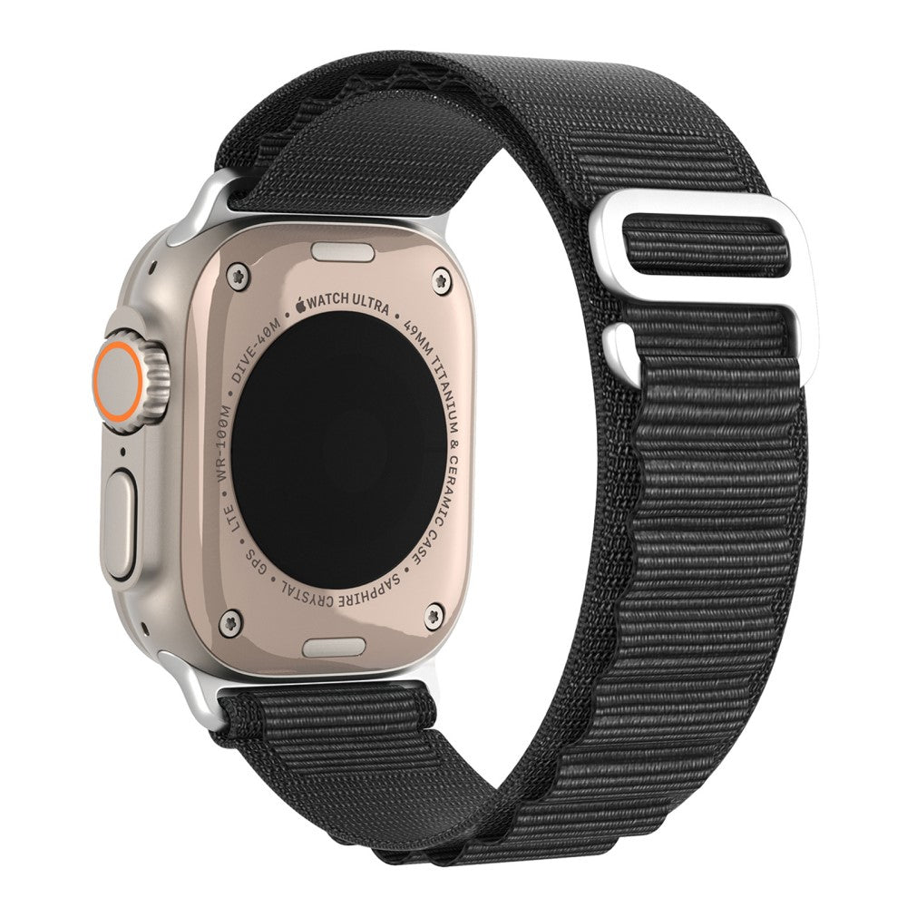 Rigtigt Pænt Metal Og Nylon Universal Rem passer til Apple Smartwatch - Sort#serie_1