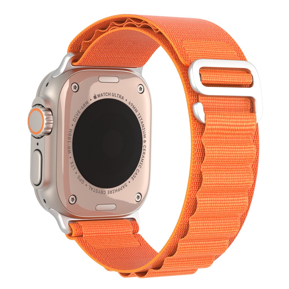 Rigtigt Pænt Metal Og Nylon Universal Rem passer til Apple Smartwatch - Orange#serie_3