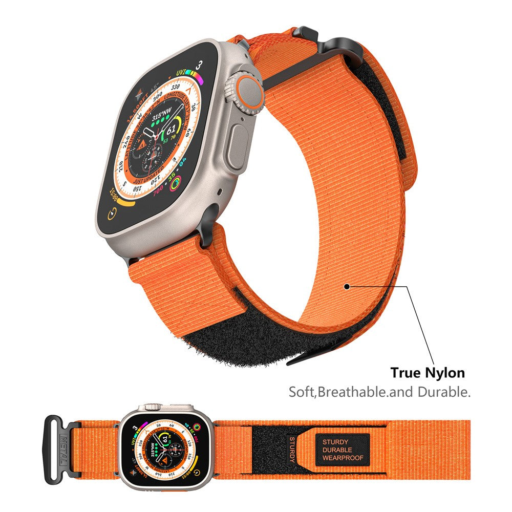 Super Fed Nylon Universal Rem passer til Apple Smartwatch - Orange#serie_2