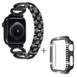 Apple Watch SE 2022 (40mm) X-Shape rhinestone décor metal strap with cover