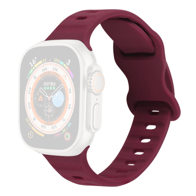 Super Godt Silikone Universal Rem passer til Apple Smartwatch - Rød#serie_11