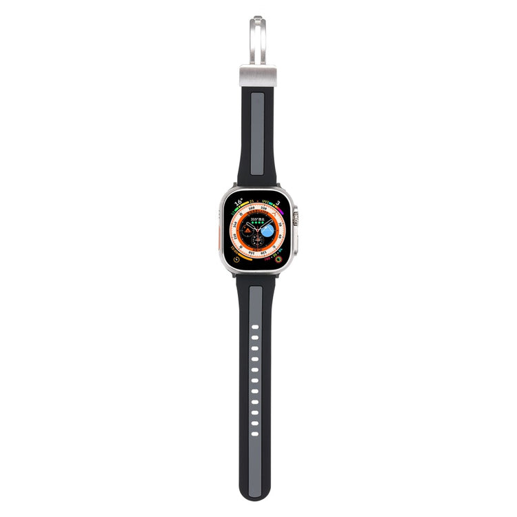 Meget Fed Silikone Universal Rem passer til Apple Smartwatch - Sort#serie_2