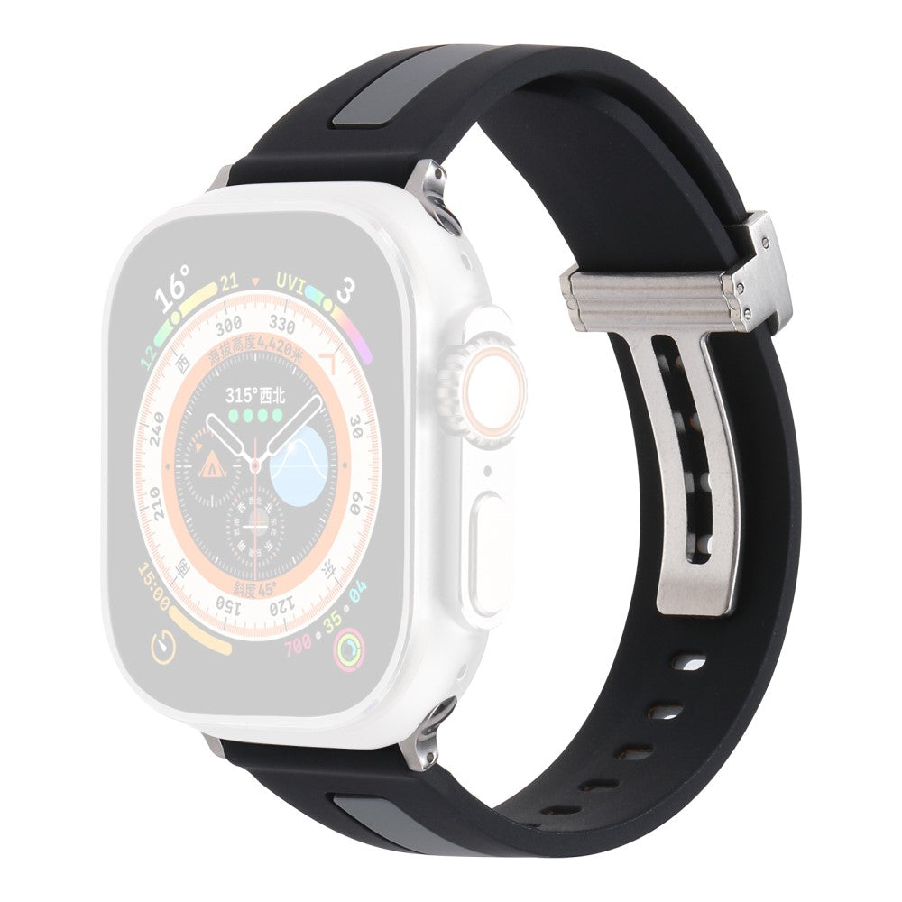Meget Fed Silikone Universal Rem passer til Apple Smartwatch - Sort#serie_2