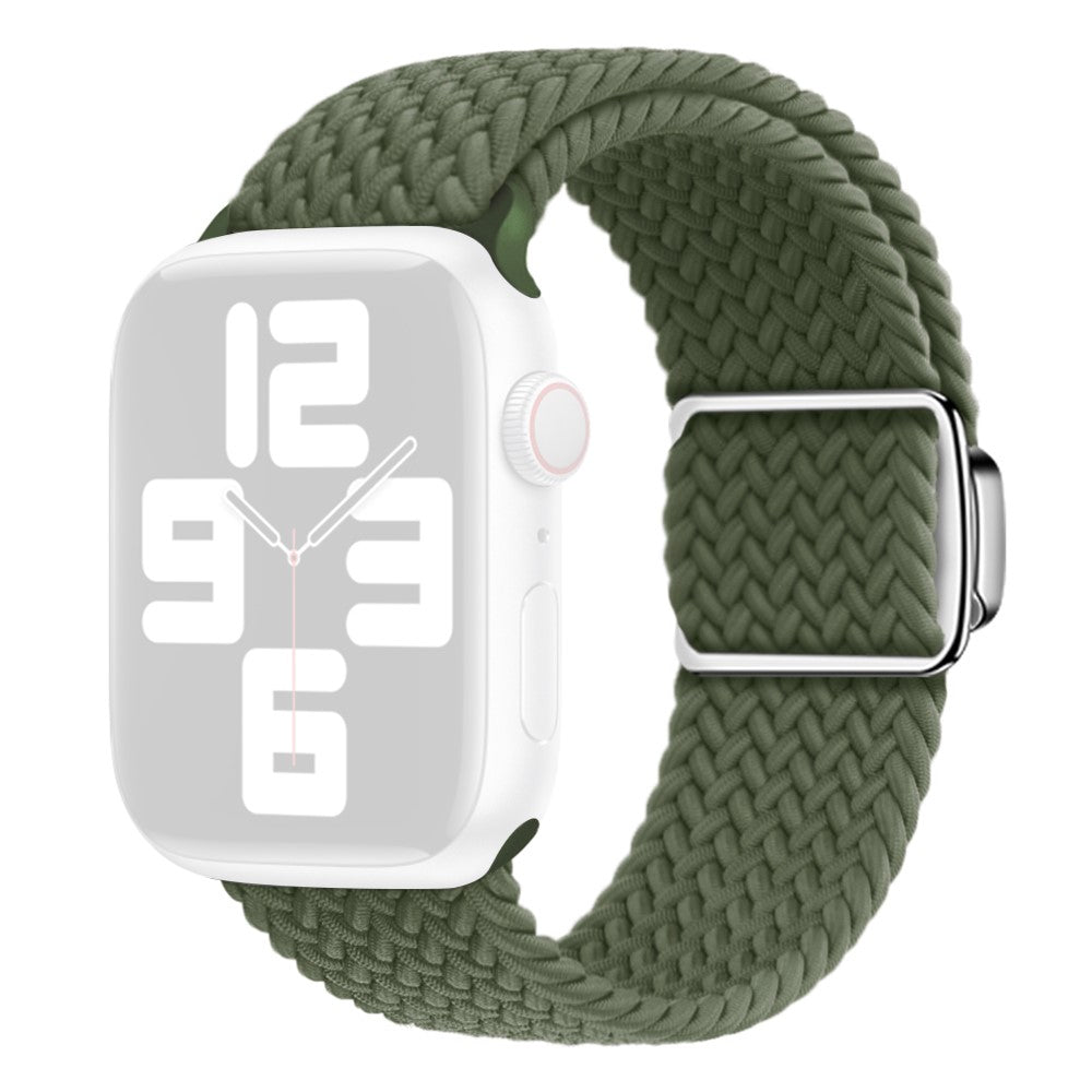 Mega Skøn Metal Og Nylon Universal Rem passer til Apple Smartwatch - Grøn#serie_4