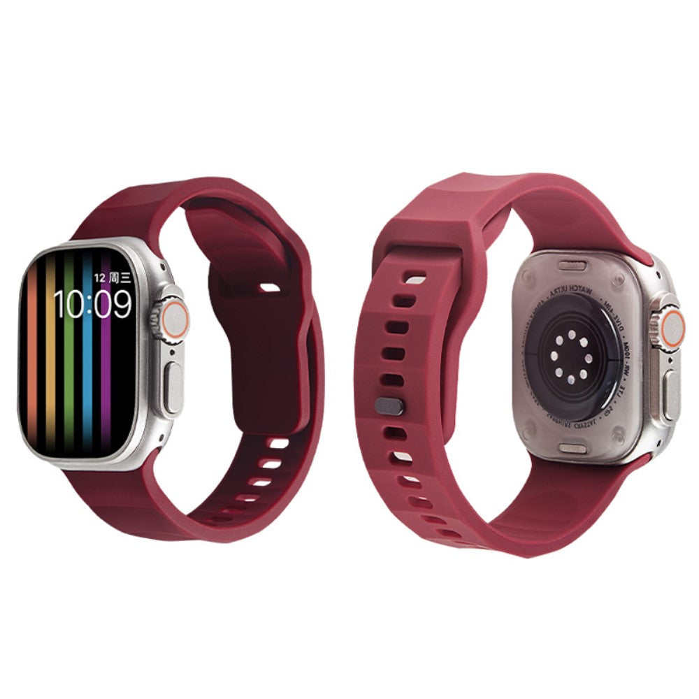 Mega Komfortabel Silikone Universal Rem passer til Apple Smartwatch - Rød#serie_1