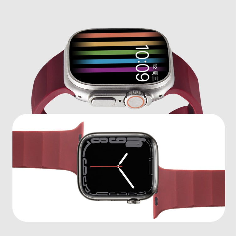 Mega Komfortabel Silikone Universal Rem passer til Apple Smartwatch - Rød#serie_1