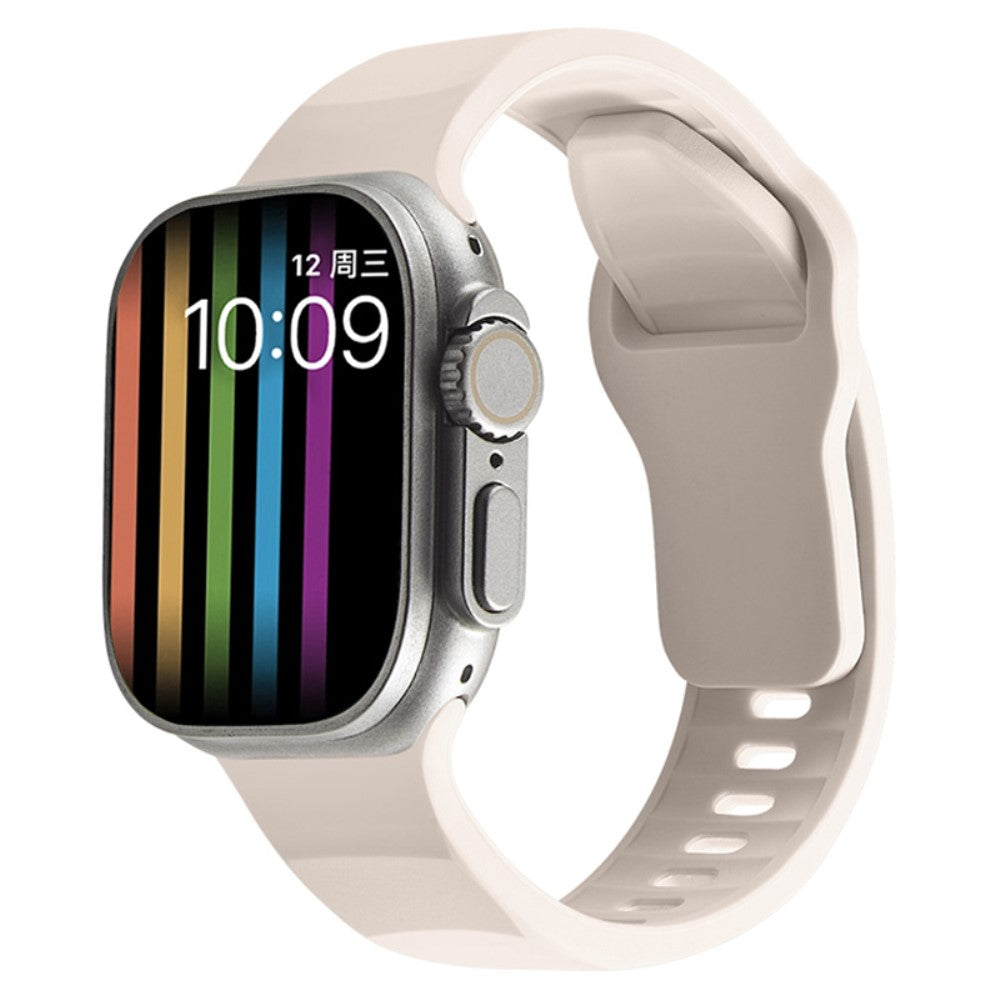 Mega Komfortabel Silikone Universal Rem passer til Apple Smartwatch - Hvid#serie_12