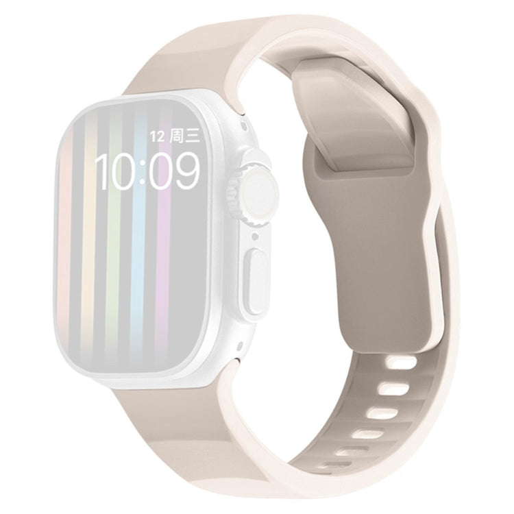 Mega Komfortabel Silikone Universal Rem passer til Apple Smartwatch - Hvid#serie_12