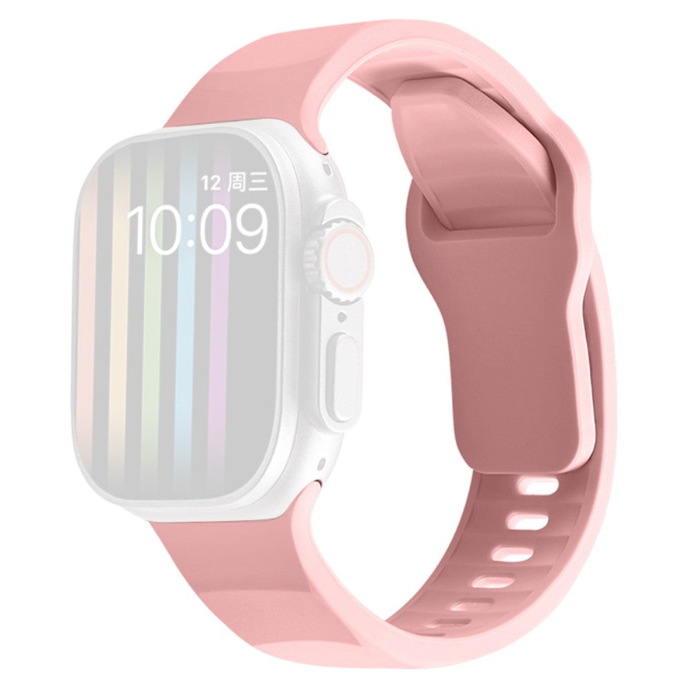 Mega Komfortabel Silikone Universal Rem passer til Apple Smartwatch - Pink#serie_5
